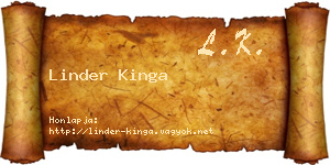 Linder Kinga névjegykártya