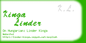 kinga linder business card